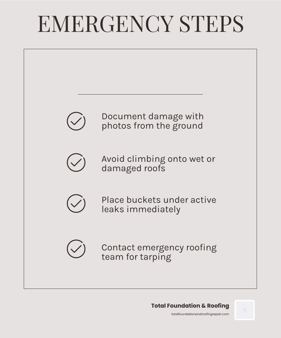 Infographic showing the benefits of immediate roof tarping infographic