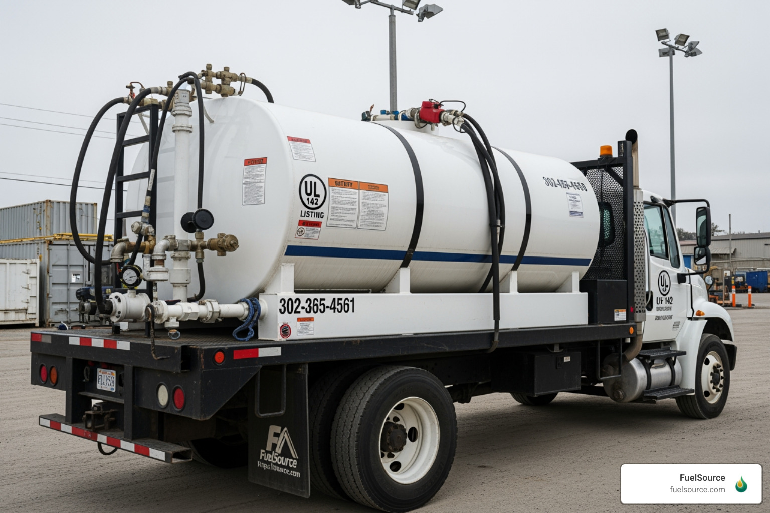 A double-walled UL 142 listed fuel tank on a mobile delivery truck