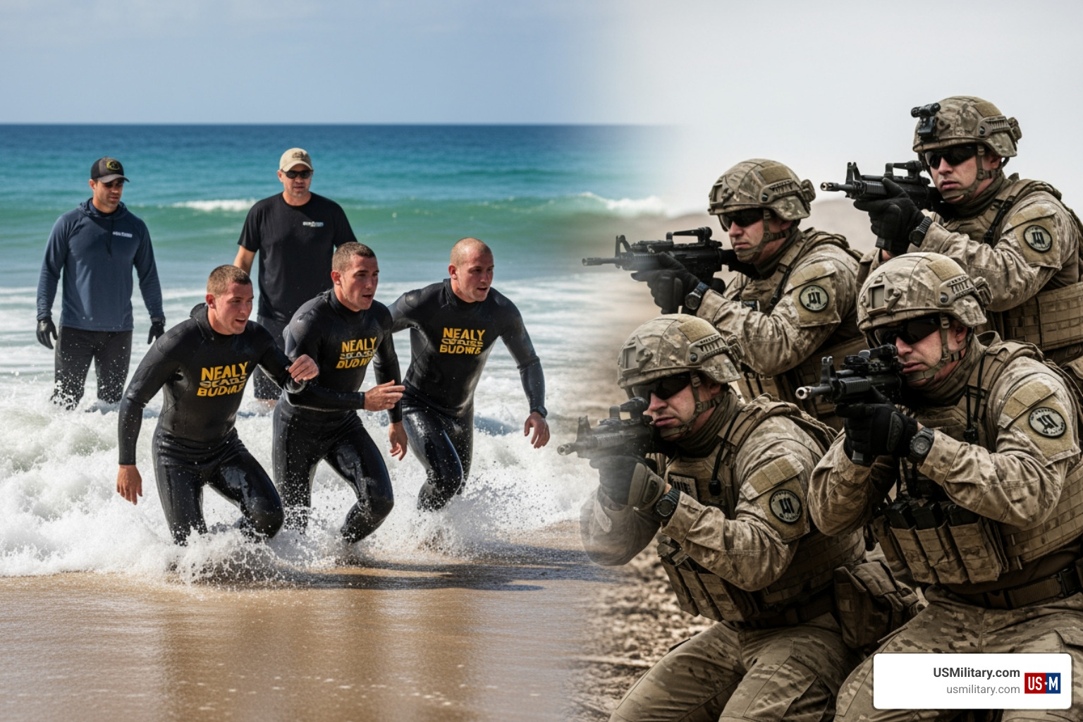 Navy SEAL BUD/S training and Delta Force operators Navy SEAL BUD/S training and Delta Force operators