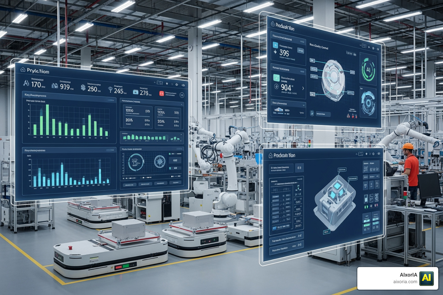 smart manufacturing floor with real-time data overlays