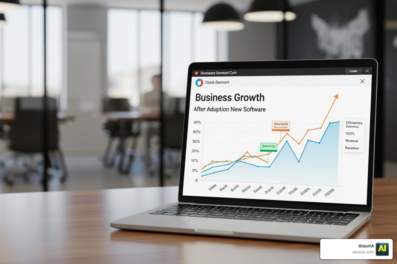 business growth chart showing productivity increases after software adoption business growth chart showing productivity increases after software adoption