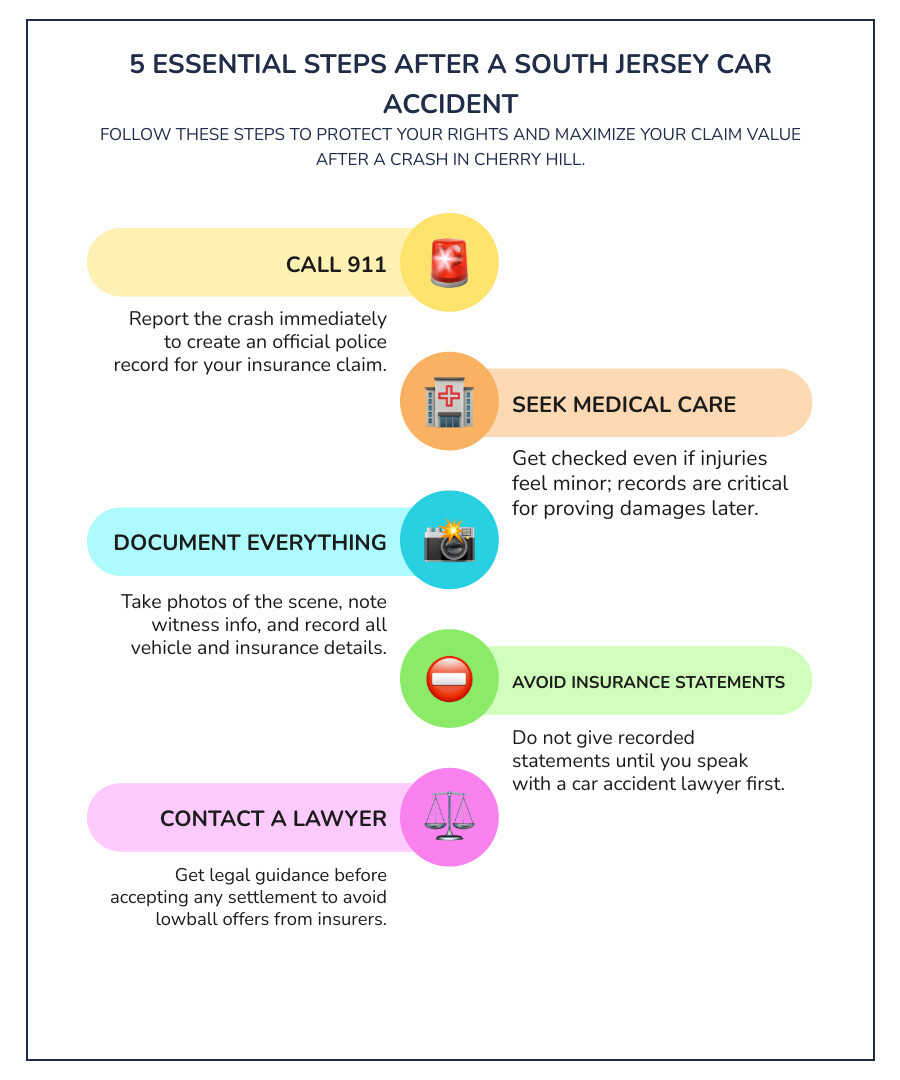 5 essential steps after a South Jersey car accident infographic infographic 5 essential steps after a South Jersey car accident infographic infographic