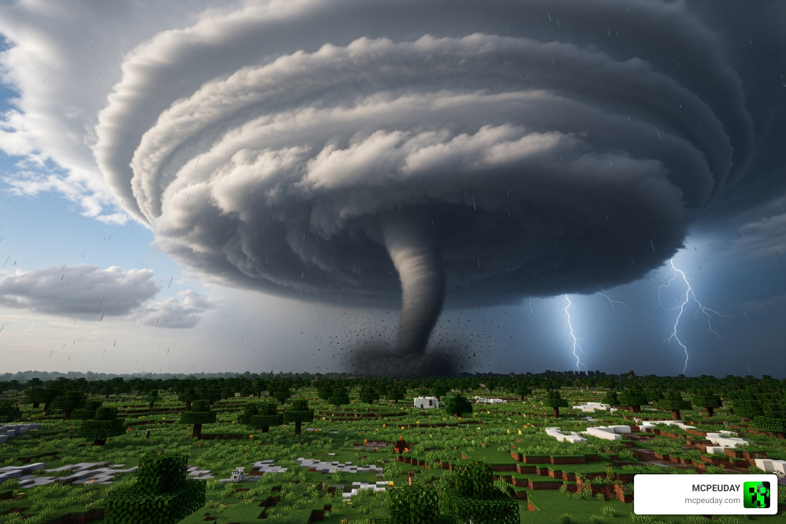 ProtoManly's Weather Mod raymarched supercell storm Minecraft Java