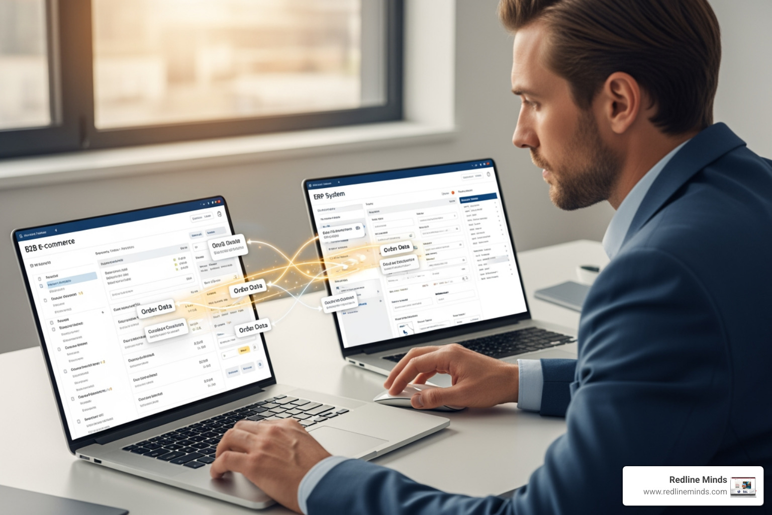 data synchronization workflow between portal and ERP