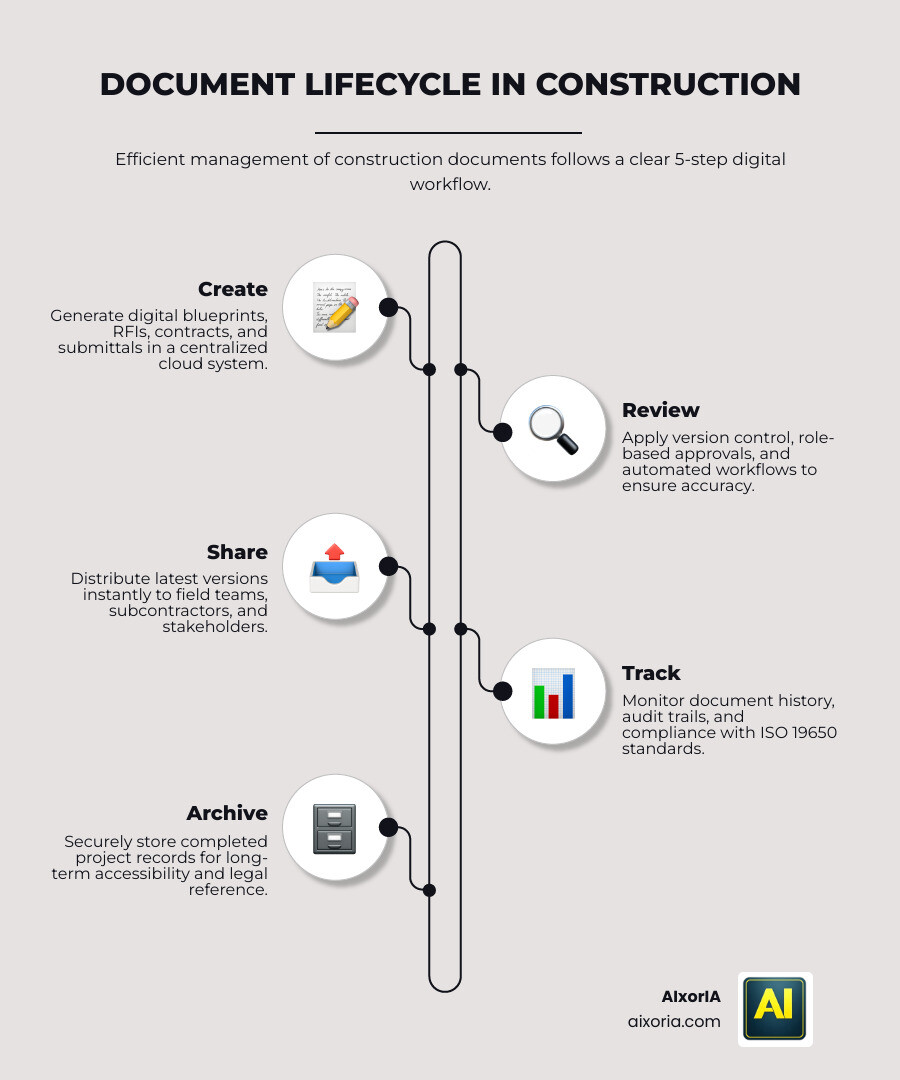 Top 7 construction document management software tools compared by use case and team size infographic