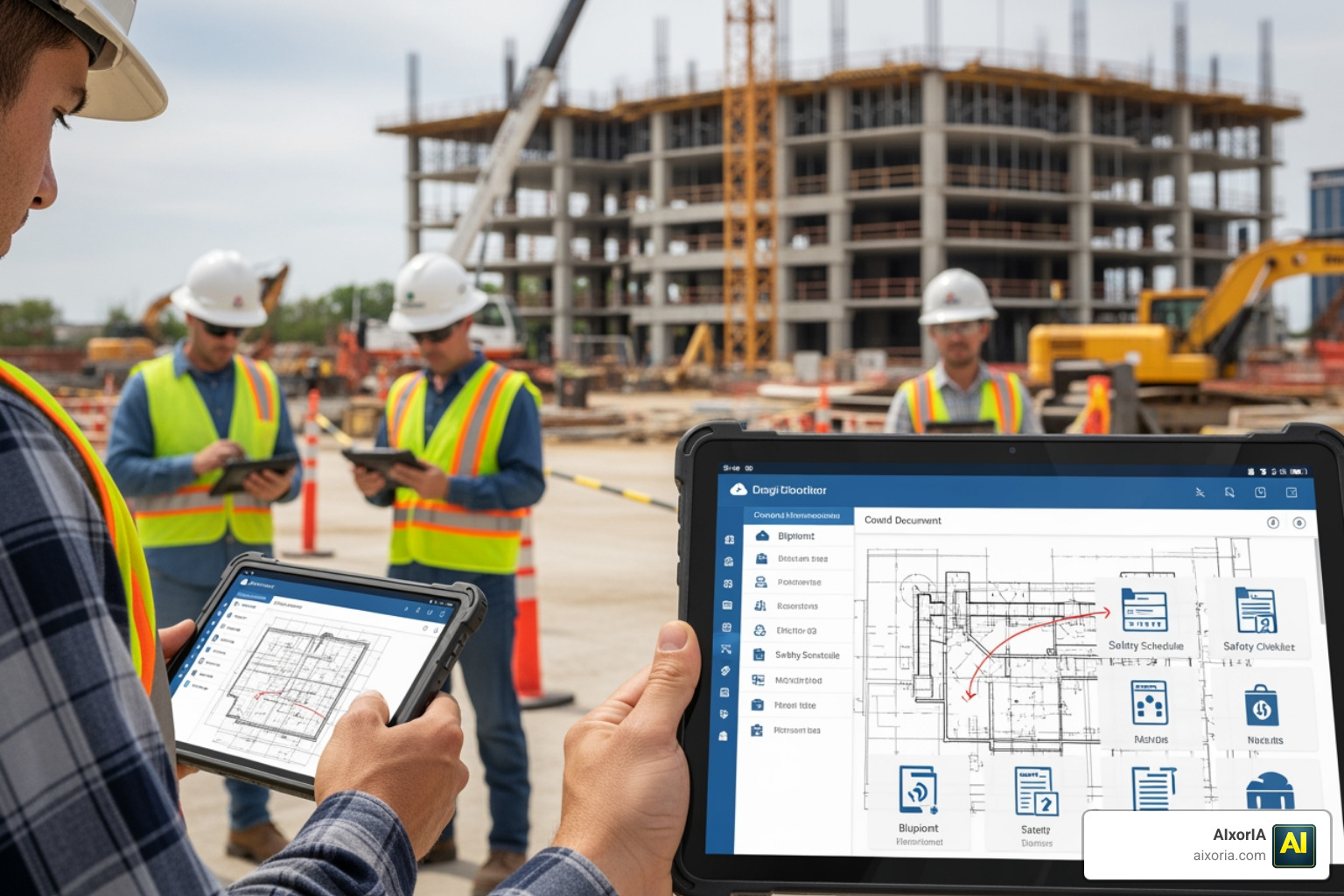 cloud storage for construction documents showing centralized data environment