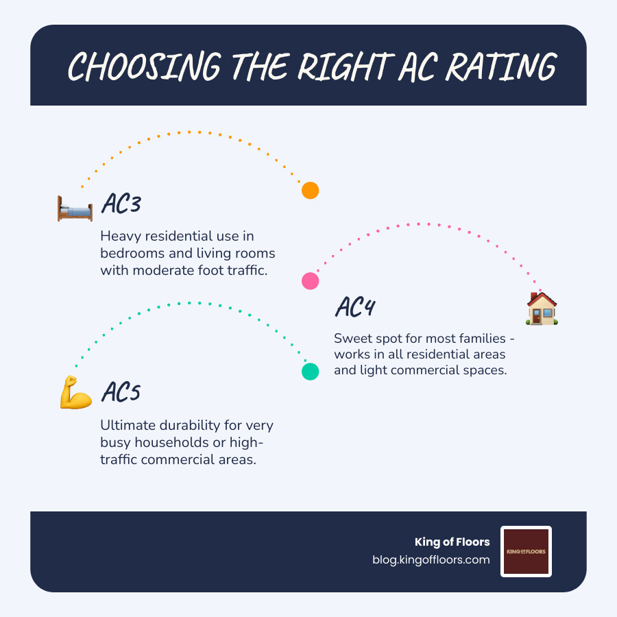 Infographic showing AC rating scales from AC3 to AC5 infographic