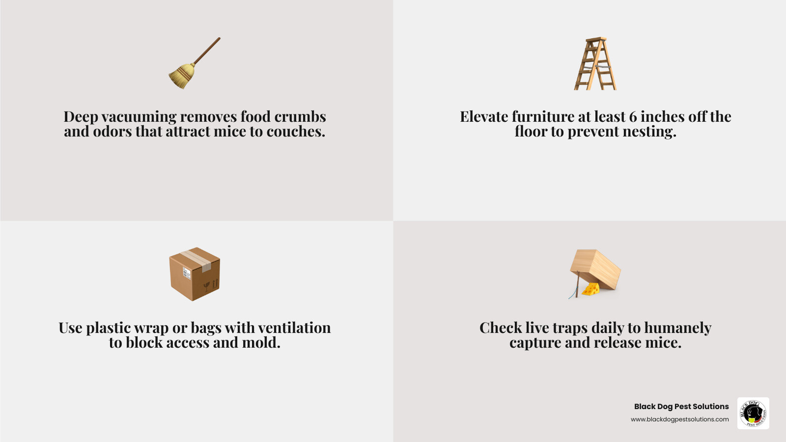 Humane Mouse Control Guide infographic showing catch-and-release best practices infographic Humane Mouse Control Guide infographic showing catch-and-release best practices infographic