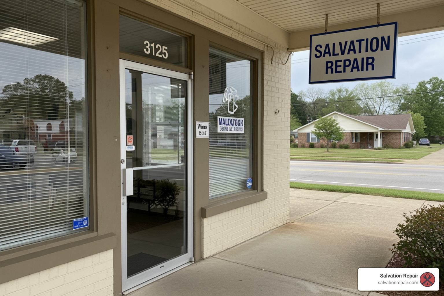 Local repair shop storefront in Hattiesburg Local repair shop storefront in Hattiesburg
