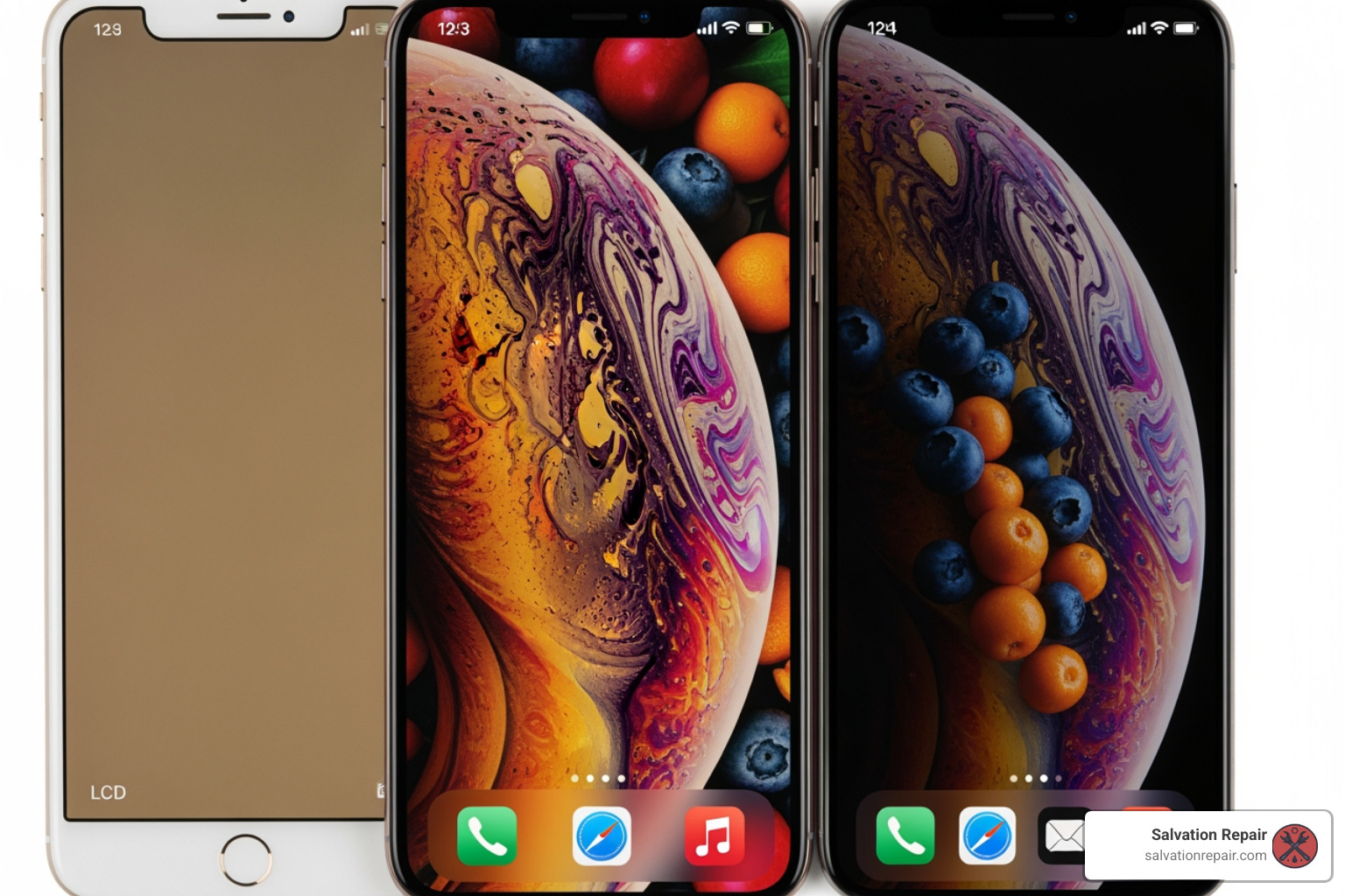 Comparison of LCD vs OLED vs OEM screen quality Comparison of LCD vs OLED vs OEM screen quality