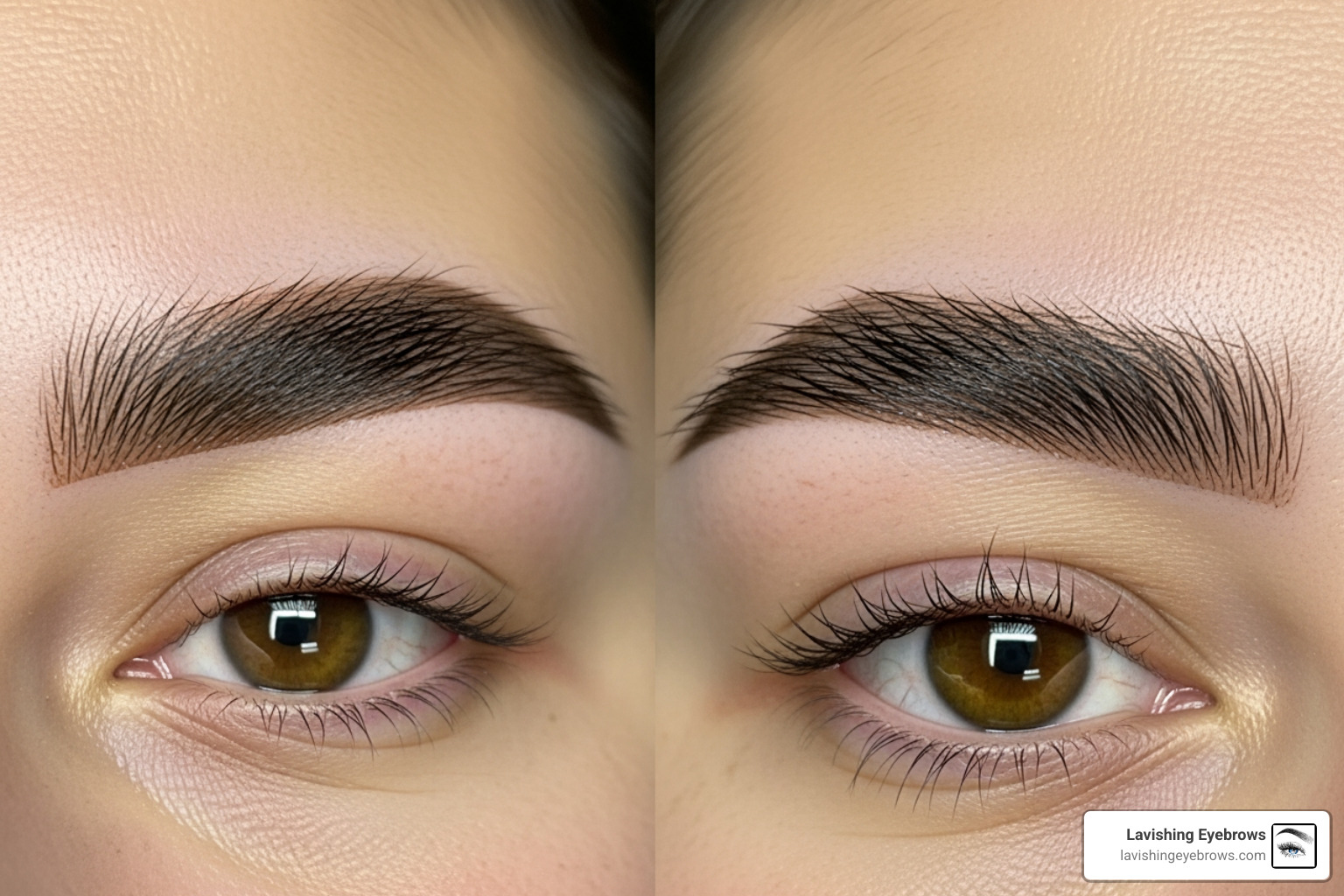 comparison of ombre powder brow mapping vs microblading stroke patterns