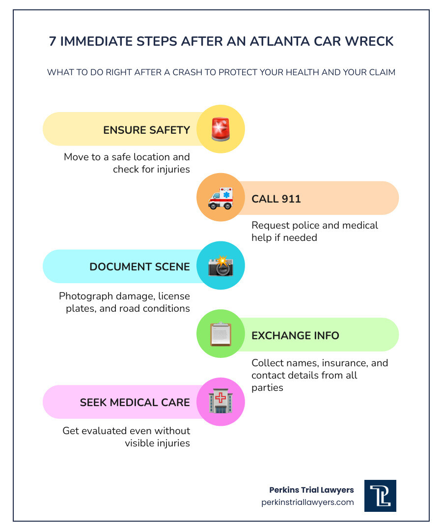 7 immediate steps after a car wreck in Atlanta infographic infographic 7 immediate steps after a car wreck in Atlanta infographic infographic