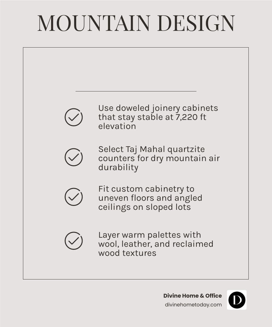 Comparison of doweled joinery vs standard cabinets for high-altitude stability infographic infographic
