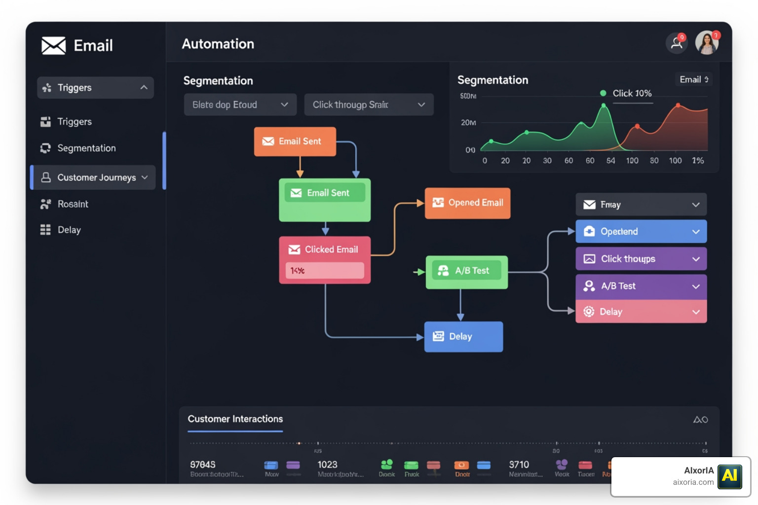 email automation workflow showing triggers and segmentation email automation workflow showing triggers and segmentation