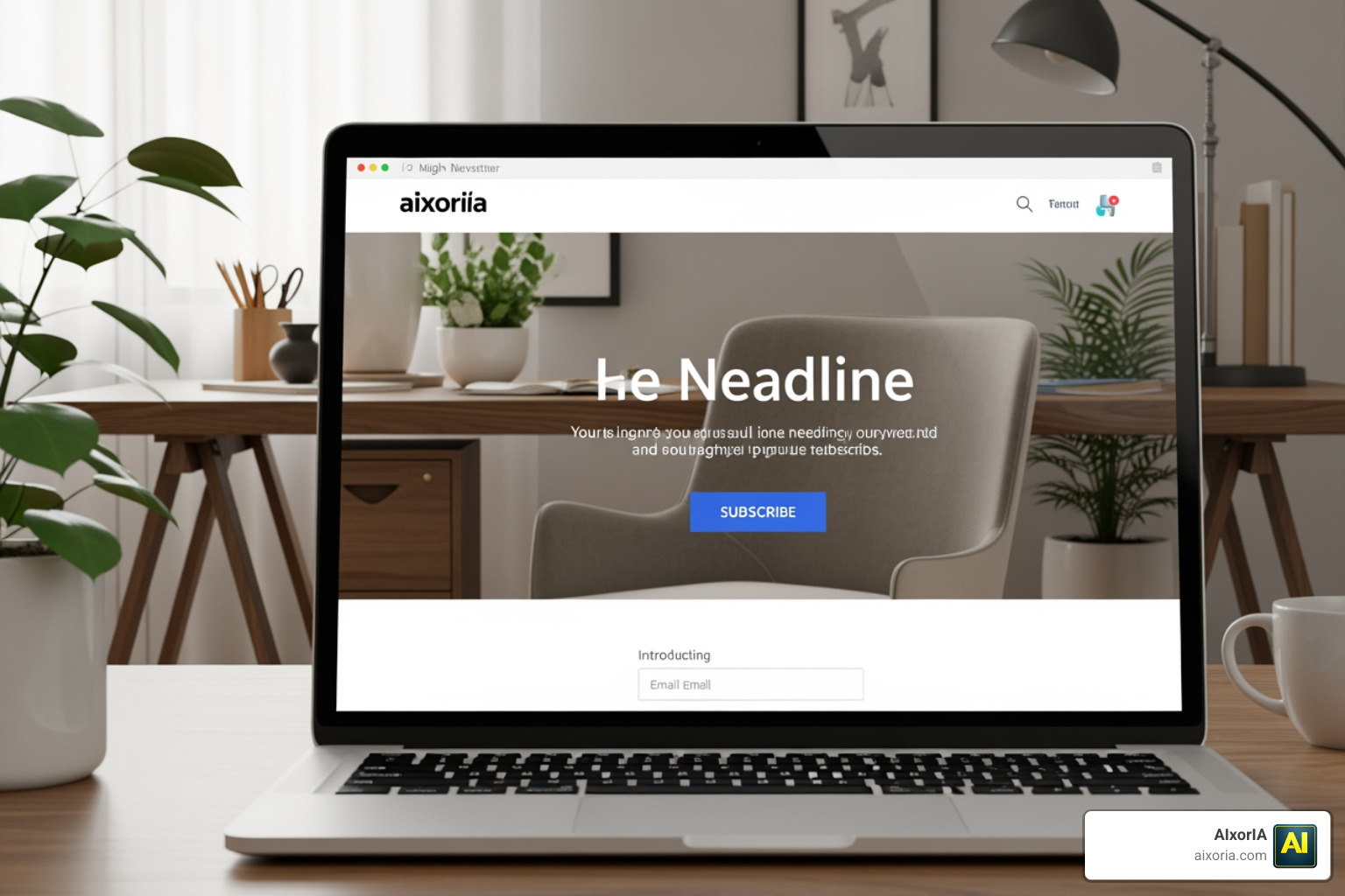 successful newsletter landing page with high conversion design