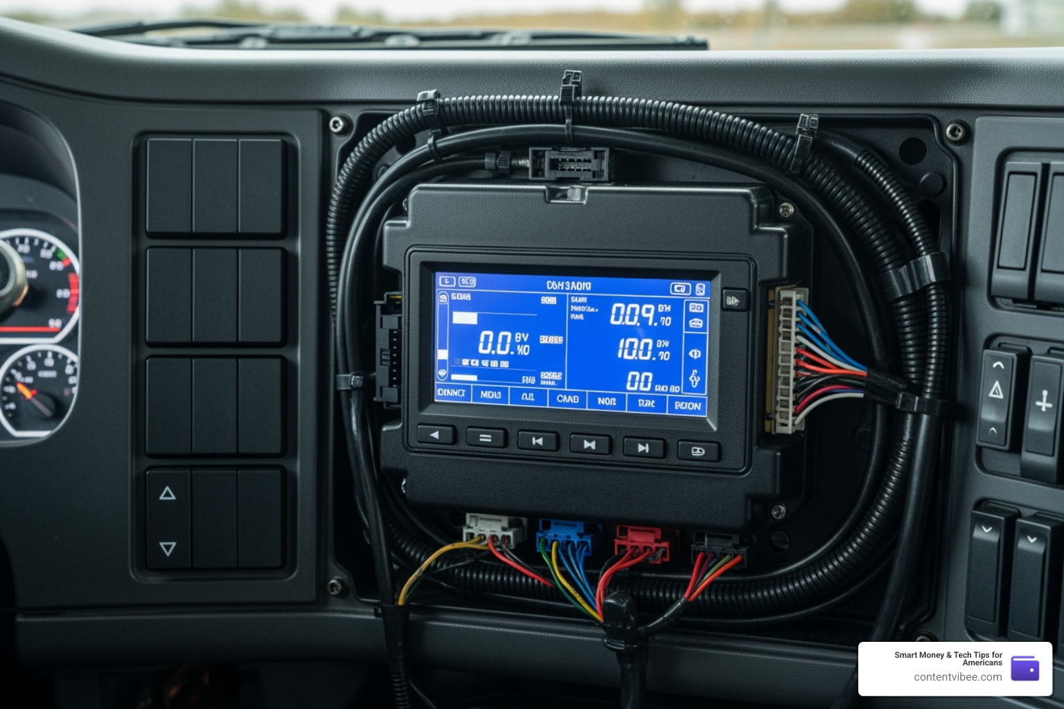 a commercial truck's black box or electronic control module
