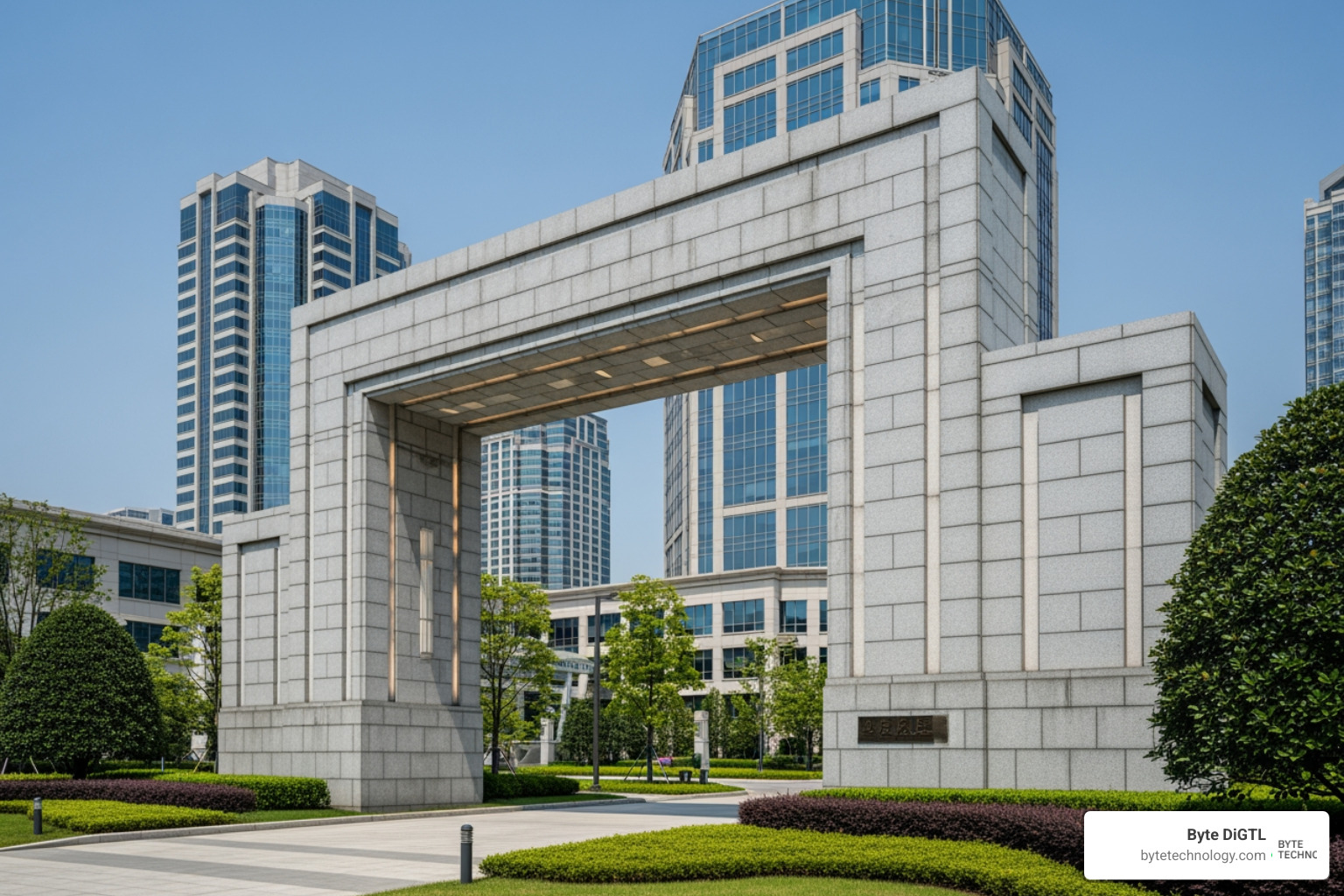 The DTC Identity Monument standing as a gateway to the business district The DTC Identity Monument standing as a gateway to the business district