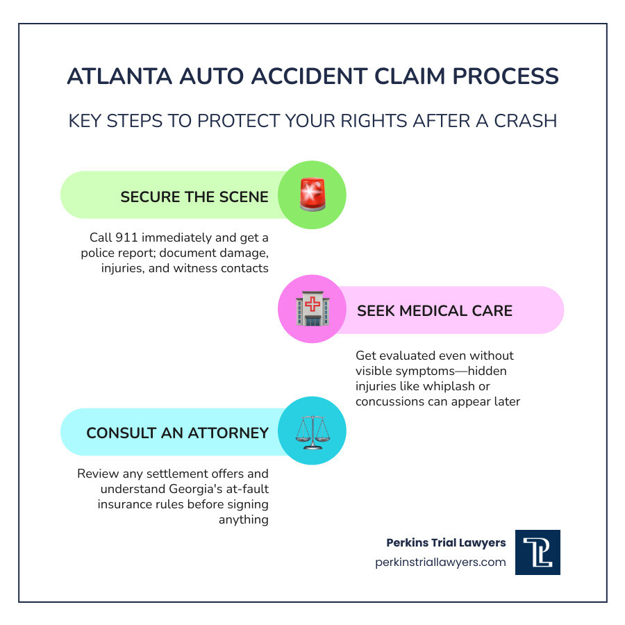 6-step Atlanta auto accident claim process infographic infographic 6-step Atlanta auto accident claim process infographic infographic