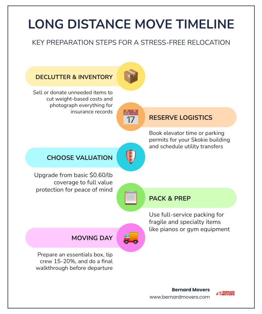 infographic showing common long distance moving costs and tipping standards infographic