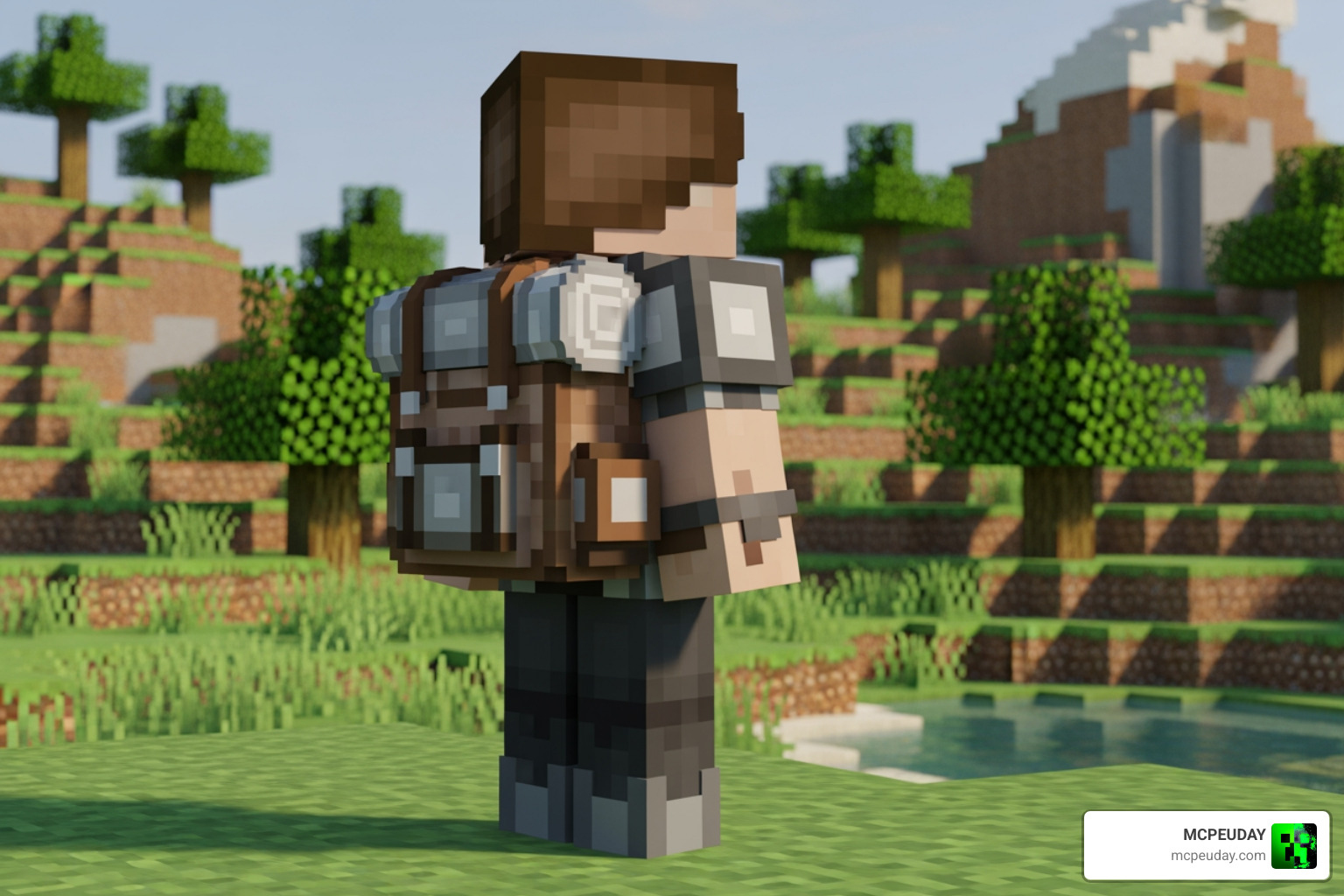 Backpacked Armor addon Minecraft Bedrock character traveler