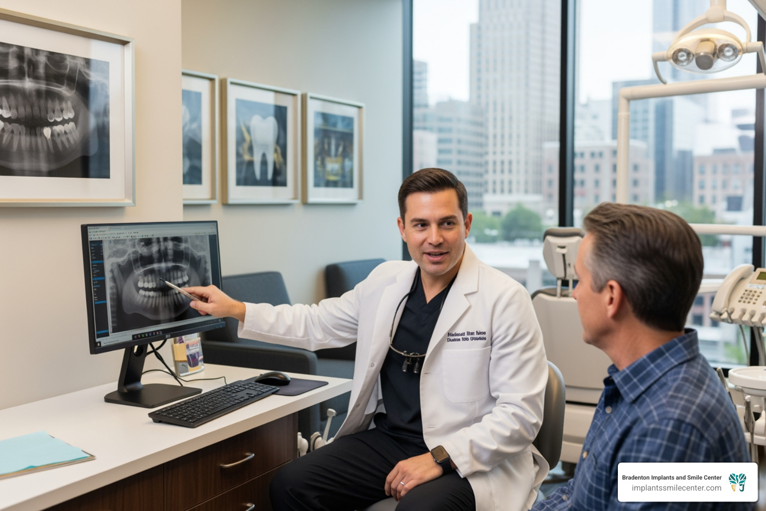 dentist discussing a personalized treatment plan with a patient
