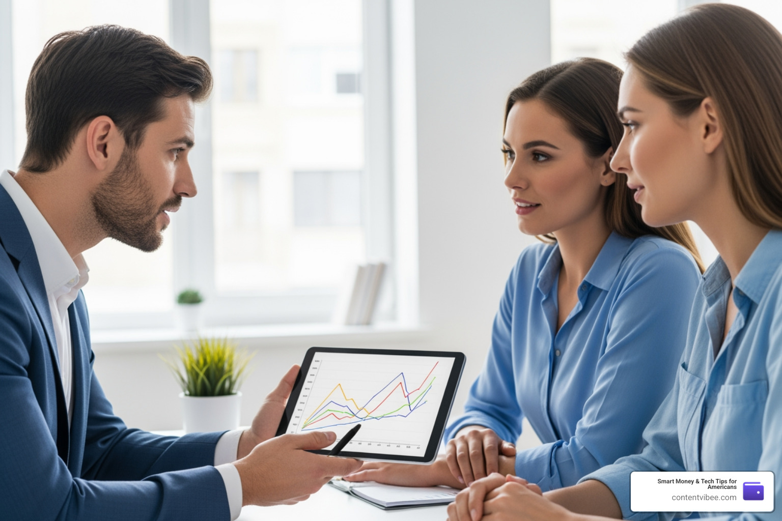 financial advisor explaining fund costs financial advisor explaining fund costs