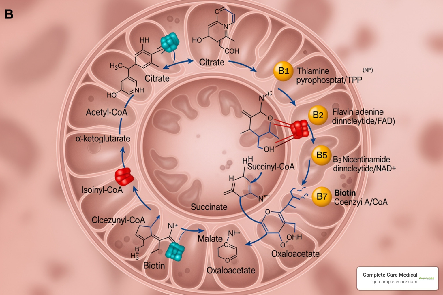 citric acid cycle and b vitamin coenzymes