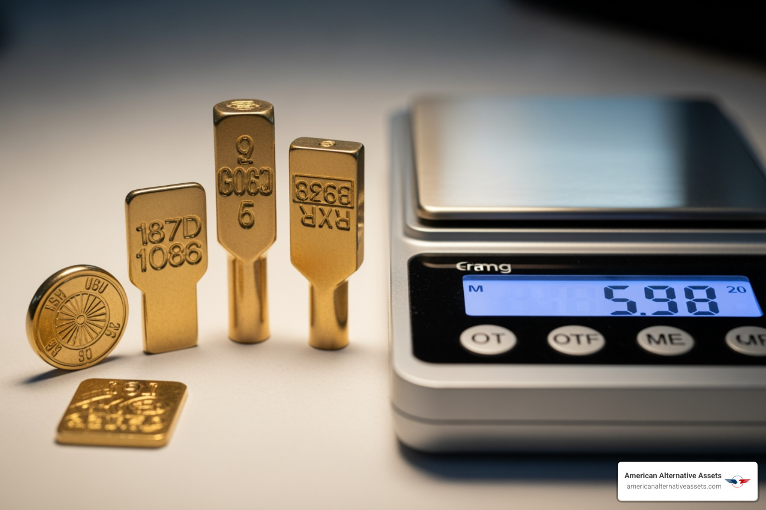 hallmark stamps beside a digital gram scale hallmark stamps beside a digital gram scale