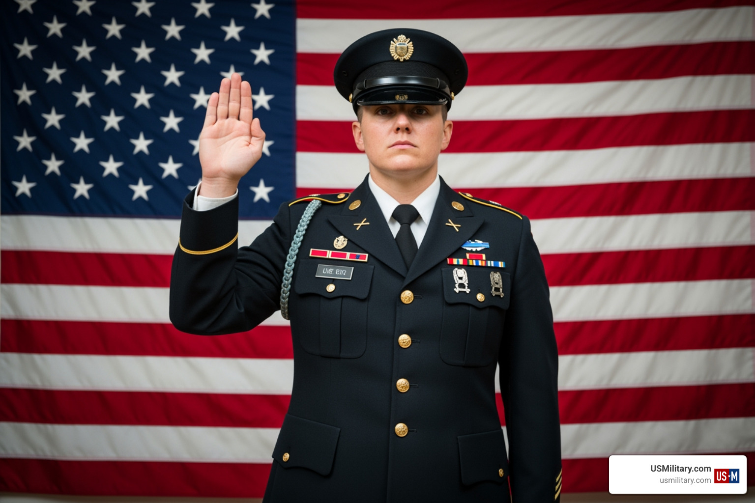 U.S. Soldier taking the Oath of Enlistment