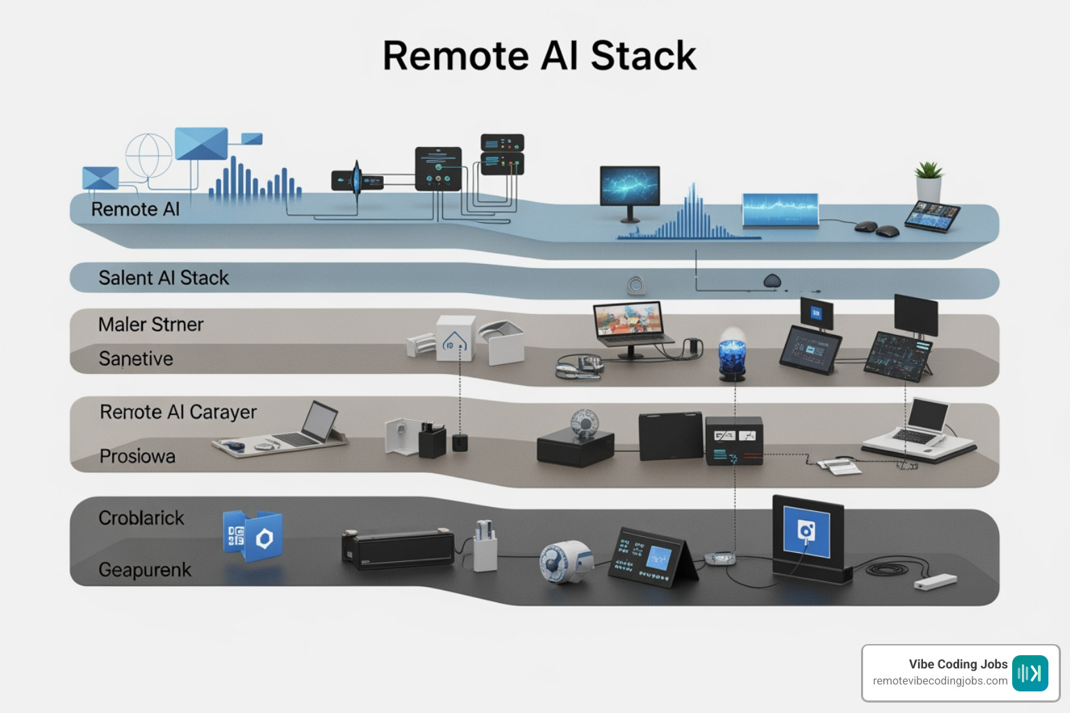 layered remote ai stack diagram