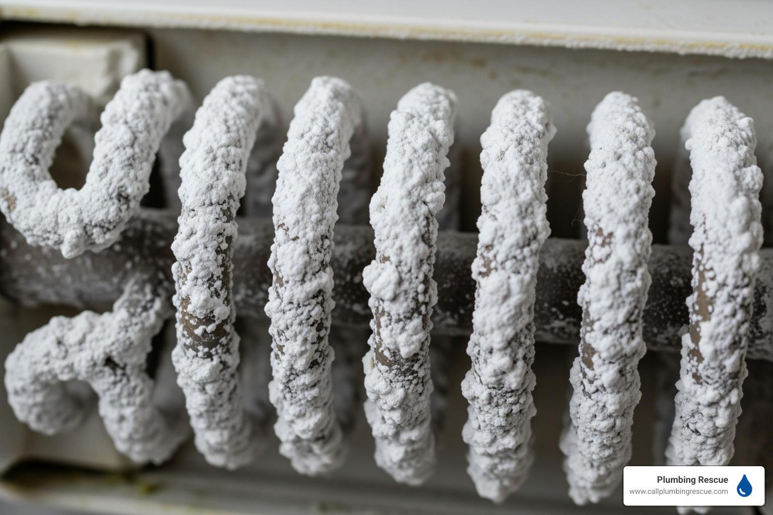 heating element with mineral buildup
