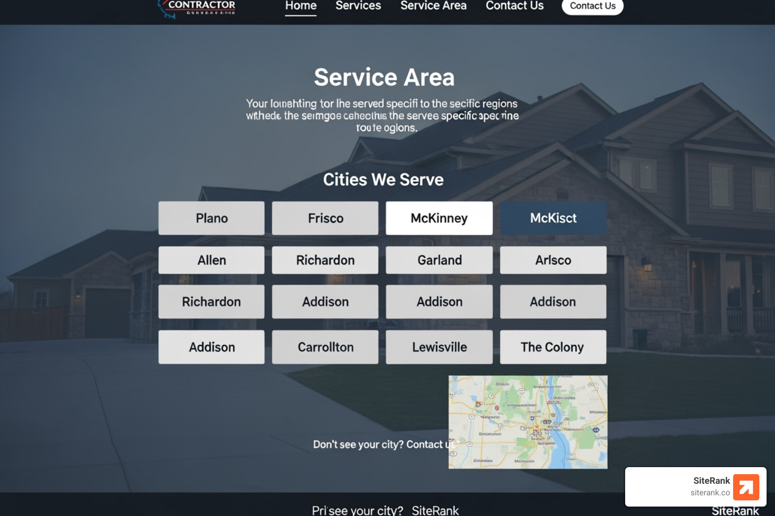 service area page architecture for contractor website service area page architecture for contractor website