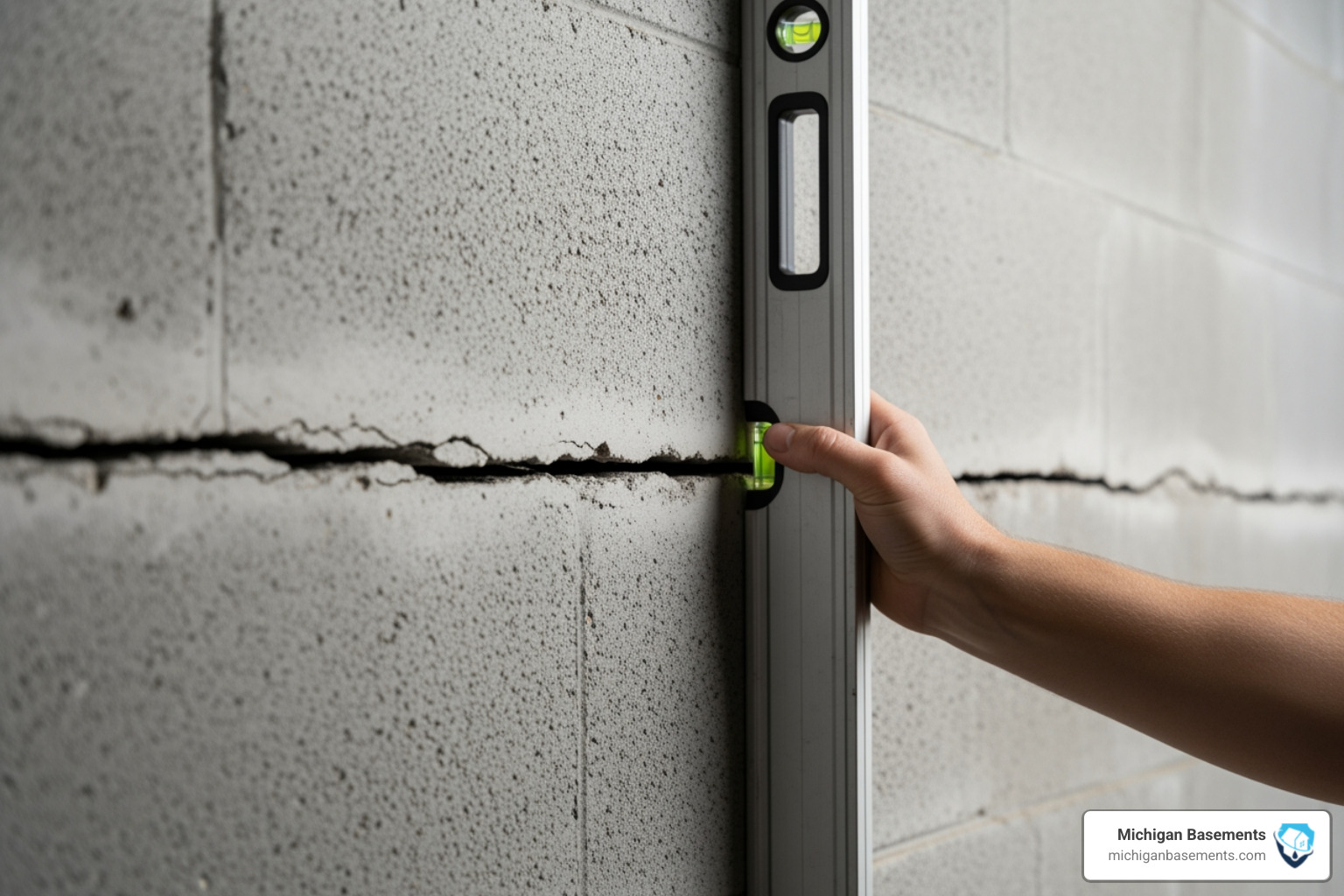 level check on basement wall crack level check on basement wall crack
