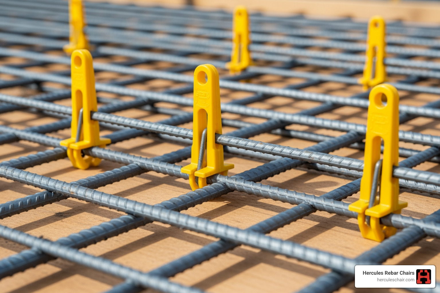 point spacers clipped to reinforcing mesh on a slab grid point spacers clipped to reinforcing mesh on a slab grid