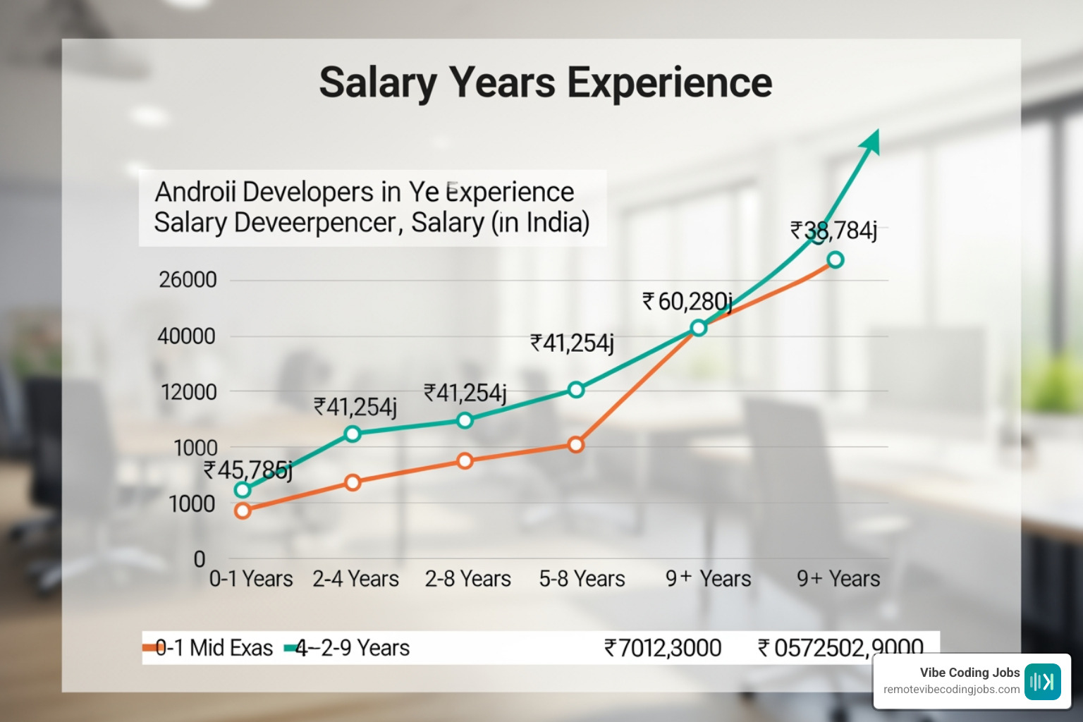 India Android salary progression chart