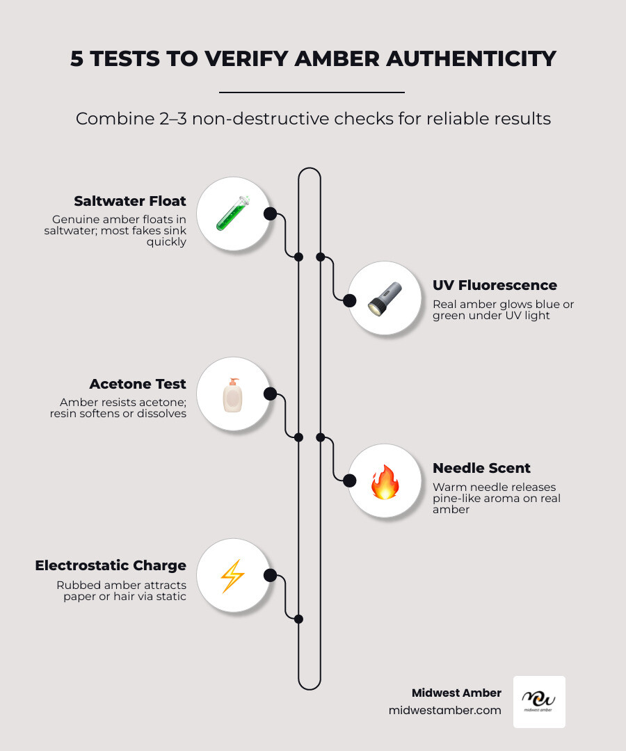 amber authenticity tests summary chart infographic