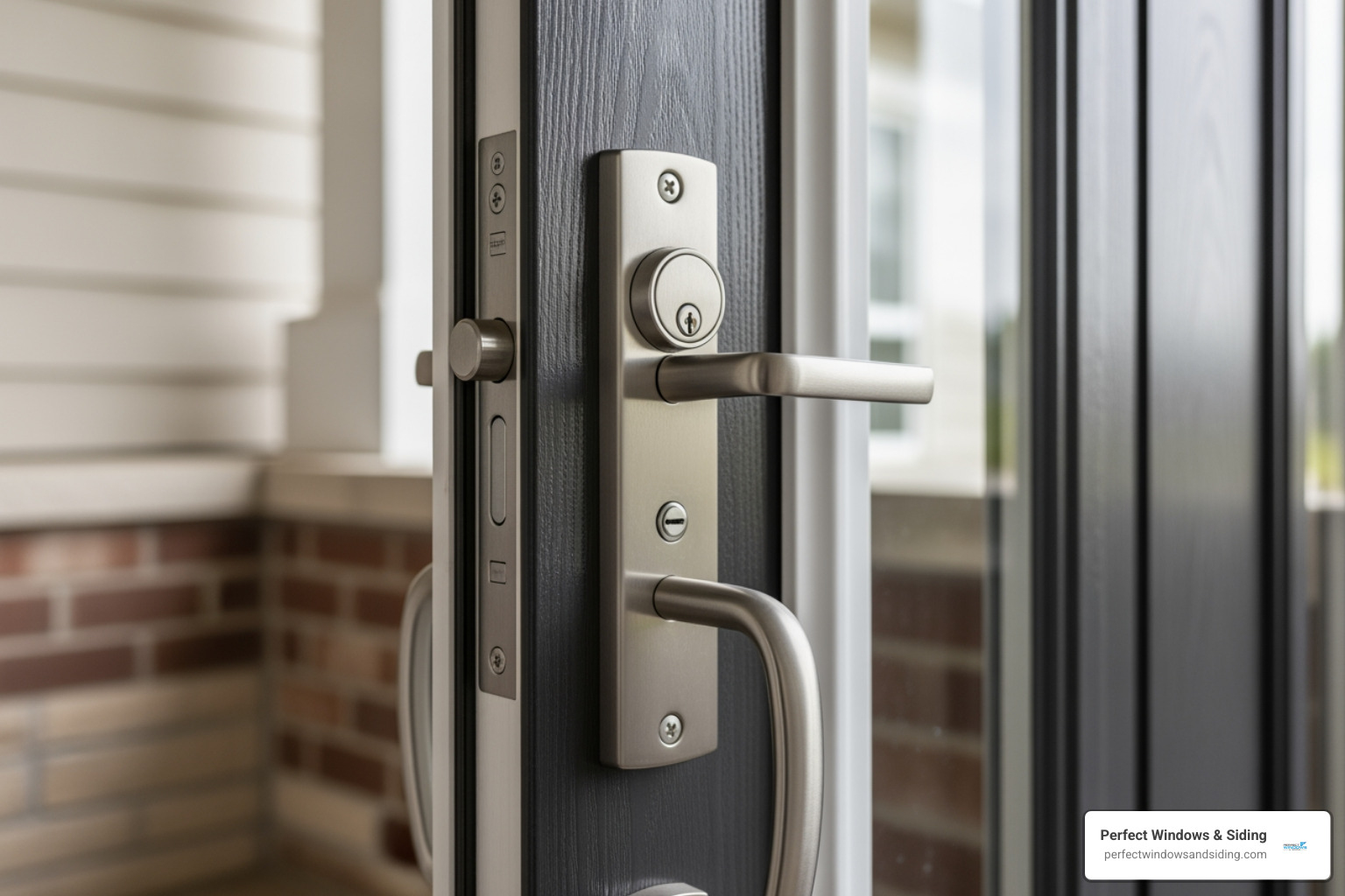 multipoint locking system on composite front door