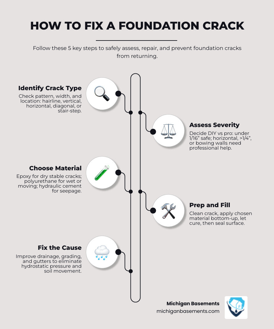 foundation crack types, severity levels, and repair paths infographic infographic foundation crack types, severity levels, and repair paths infographic infographic