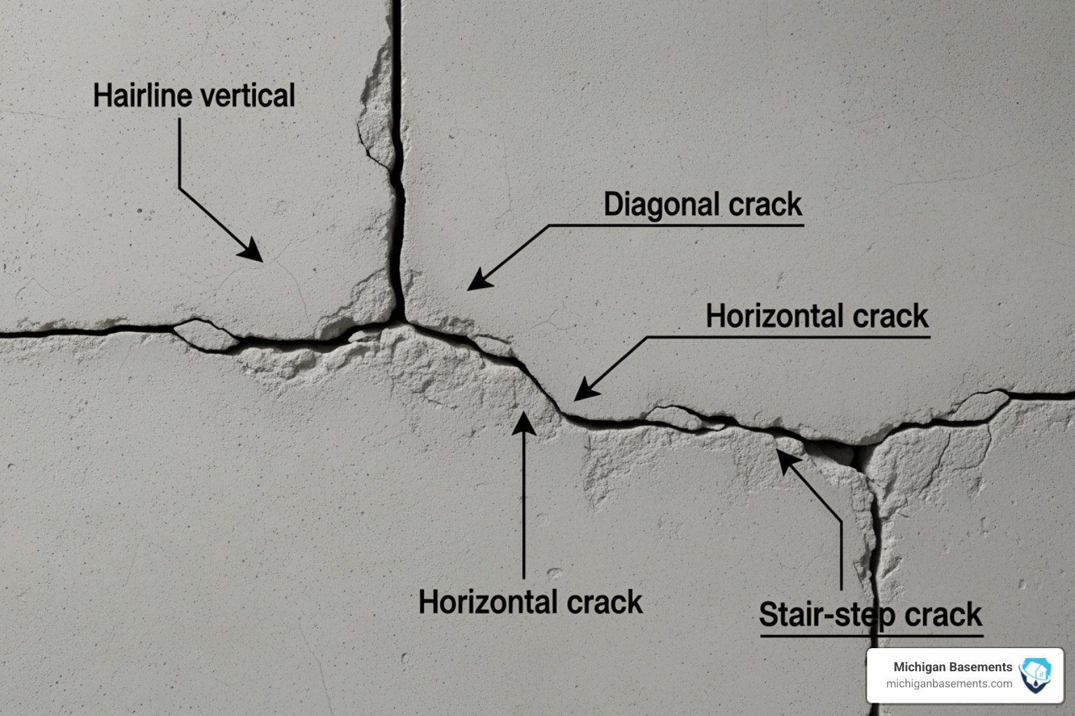 labeled foundation crack types on basement wall labeled foundation crack types on basement wall
