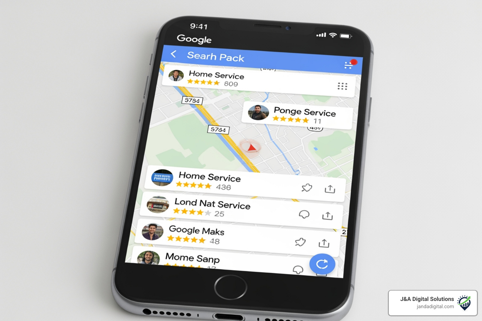 google map pack local search results