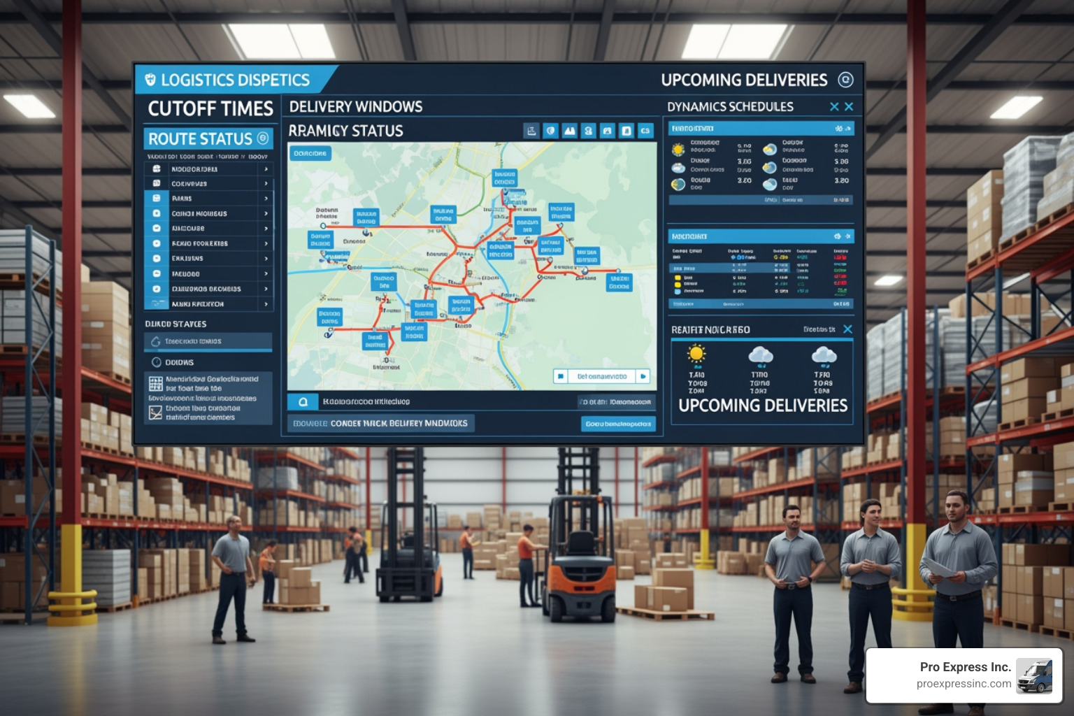 dispatch board with cutoff times and delivery windows dispatch board with cutoff times and delivery windows