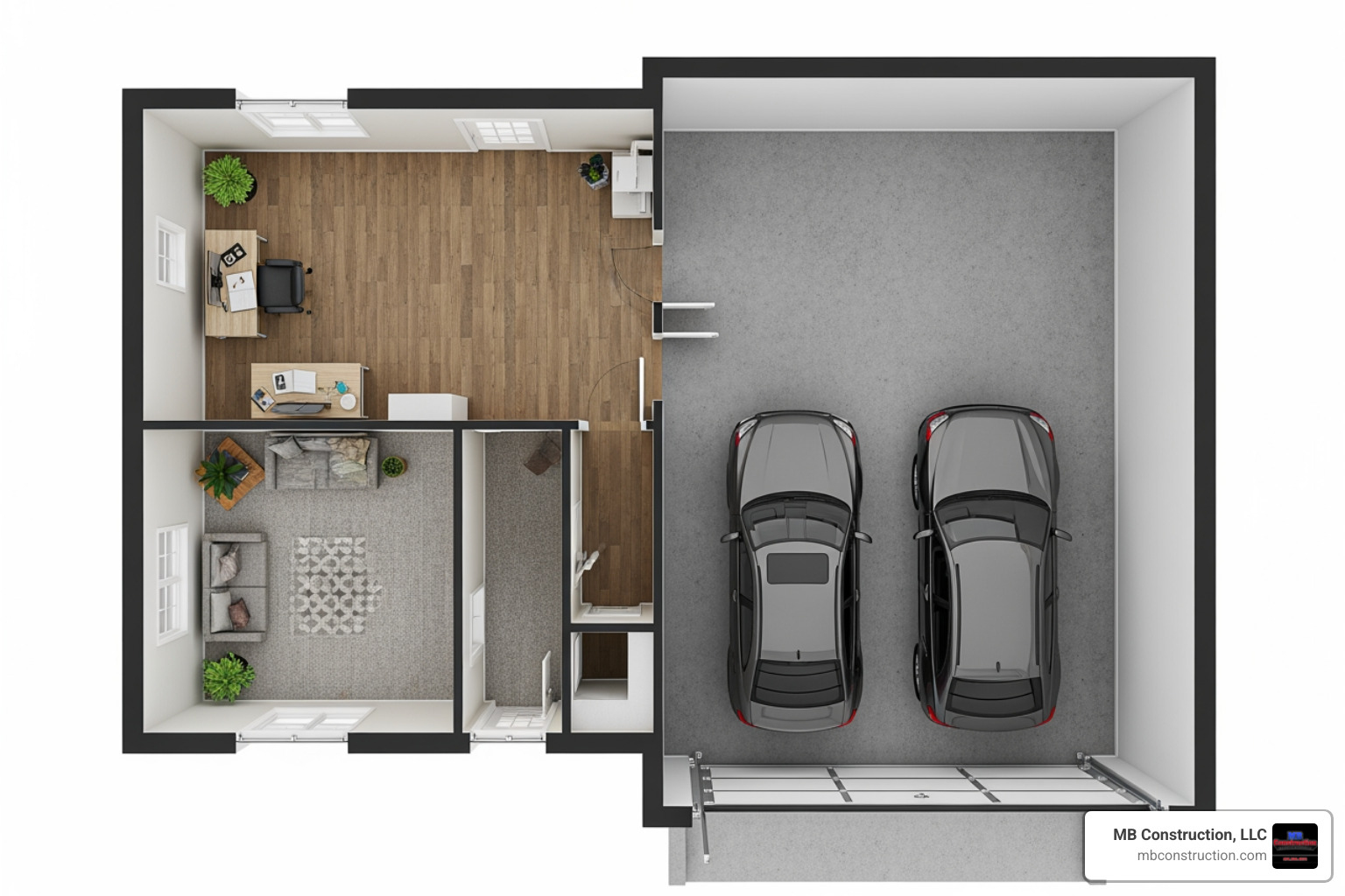 partial garage conversion floor plan partial garage conversion floor plan