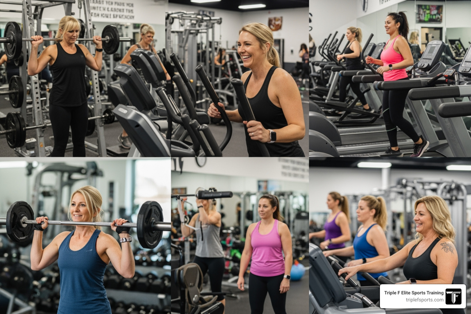 Women participating in a small group training session at a professional Knoxville facility Women participating in a small group training session at a professional Knoxville facility