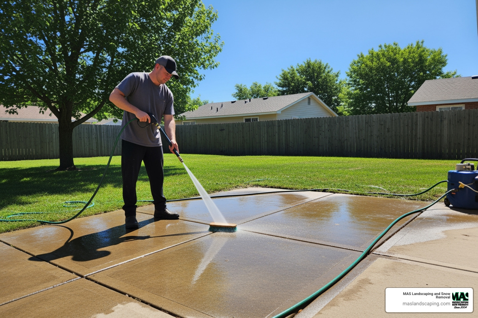 patio slab cleaning before sealer application