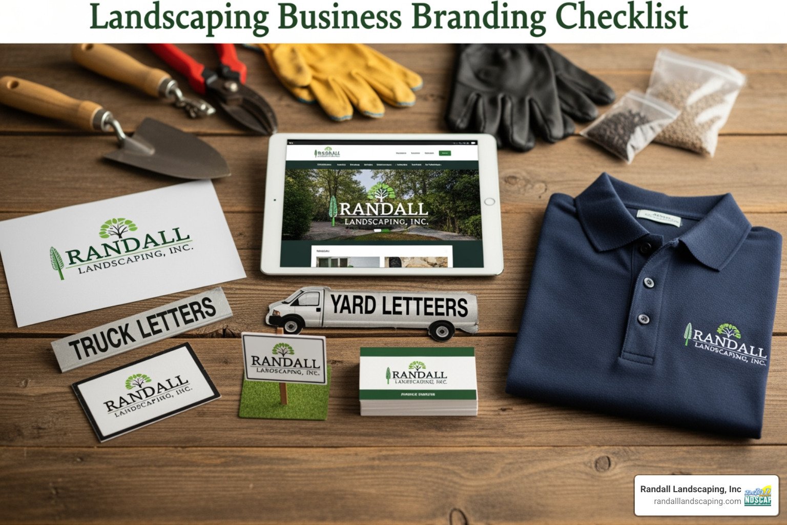branding checklist for landscaping business name logo truck website uniforms