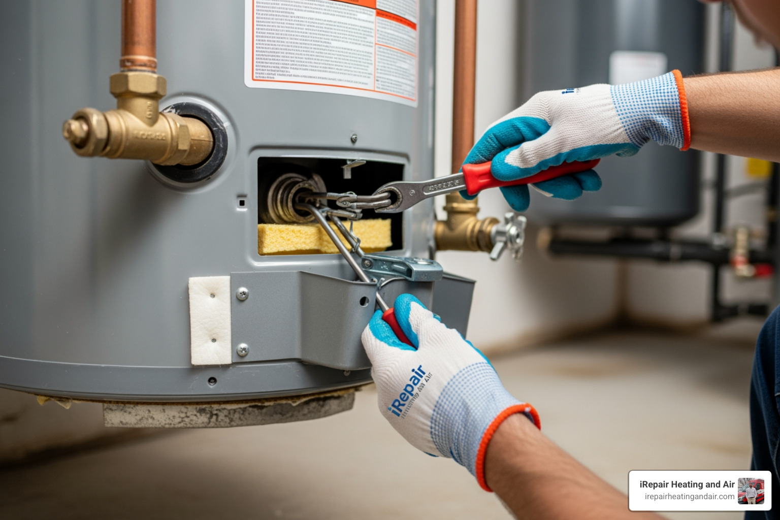 multimeter testing water heater element