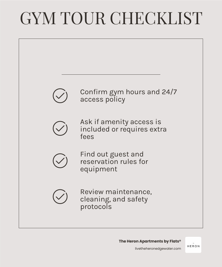 Chicago renter checklist for luxury apartment gym tours infographic infographic Chicago renter checklist for luxury apartment gym tours infographic infographic