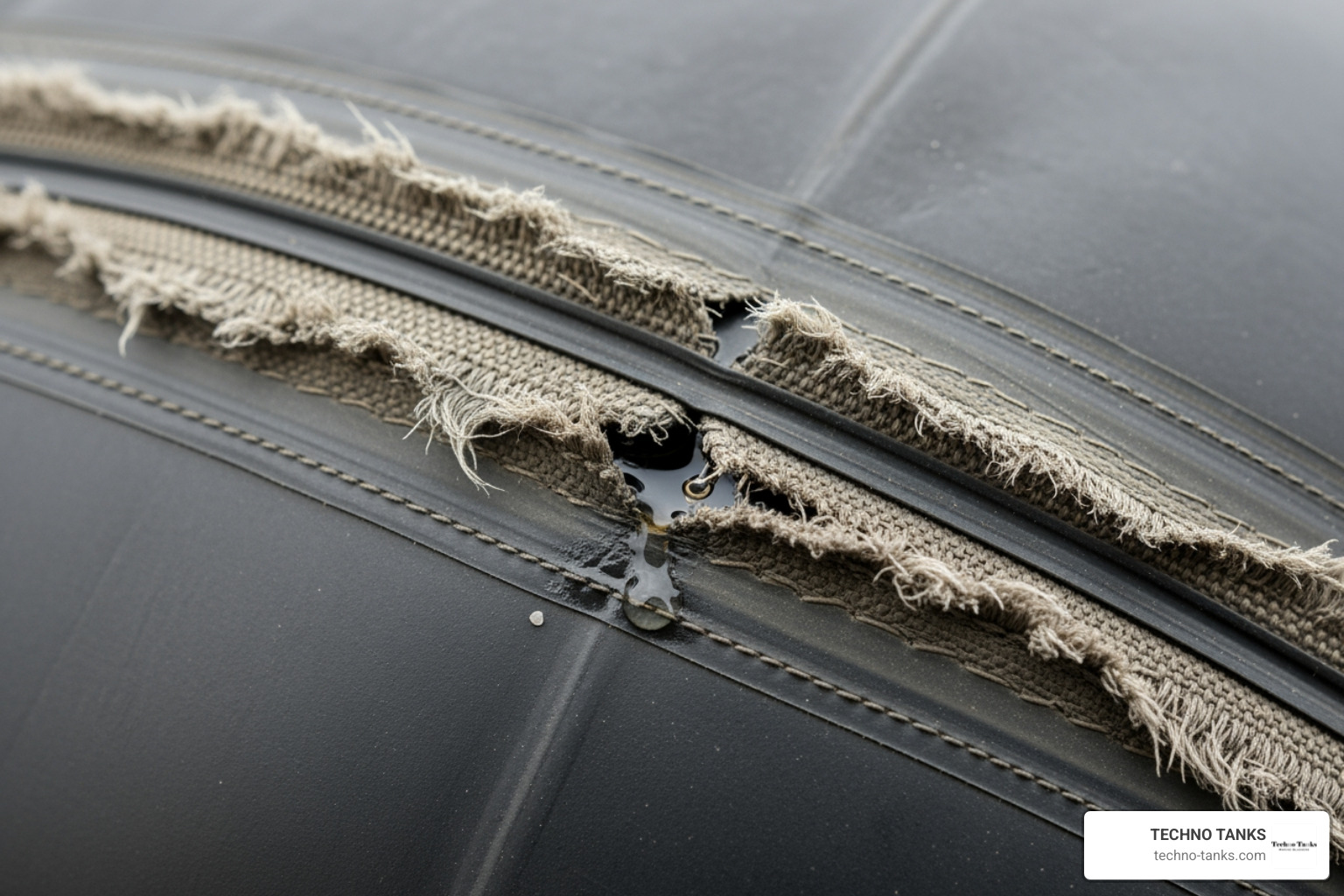 worn fuel bladder seam and abrasion point worn fuel bladder seam and abrasion point