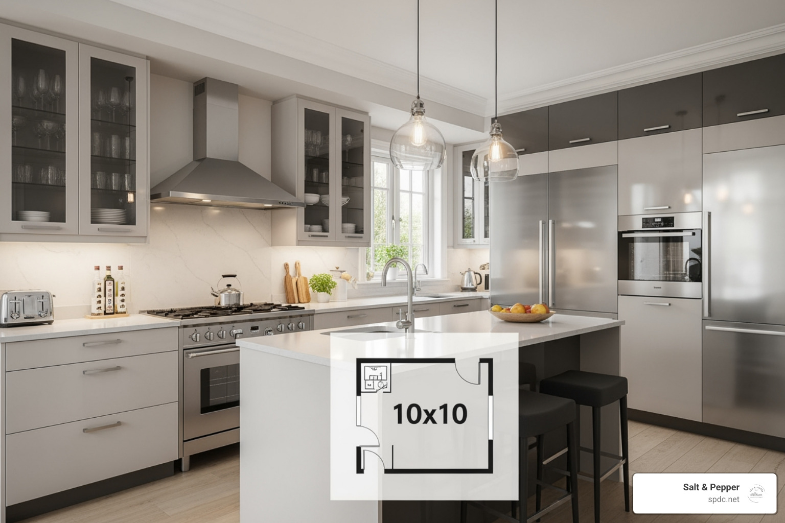 completed modern small kitchen in Tampa home