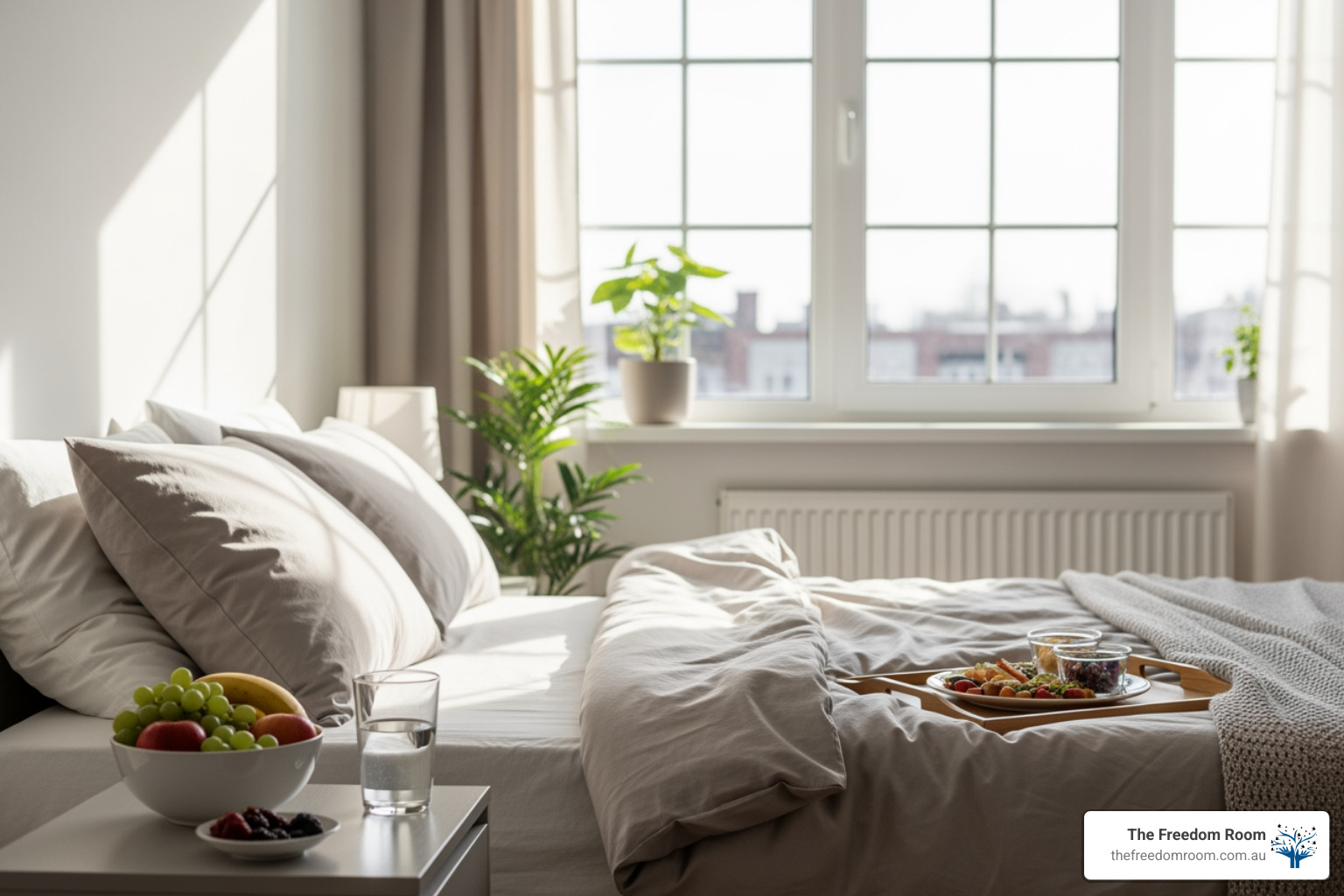 A calm and supportive home environment with healthy food and water prepared for recovery A calm and supportive home environment with healthy food and water prepared for recovery